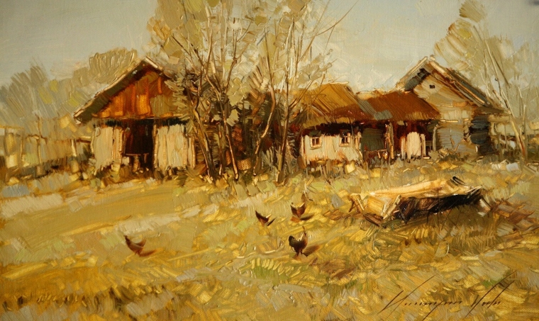 oil paintings of farms